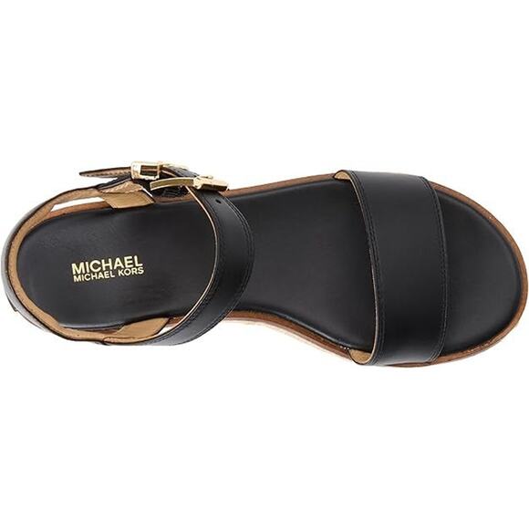 Michael Kors Richie Espadrille Wedge Sandals - 6M Black - Picture 3 of 5